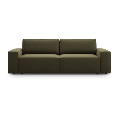MICADONI Zelena baršunasti sklopiva/s prostorom za odlaganje sofa 247 cm Jodie, 247x107x86 cm