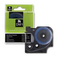QOLTEC Termoskupljajuća cijev za DYMO D1/DM1, 12 mm x 1.5 m, bijela, crni ispis