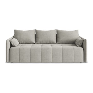 MAKAMII Svijetlo siva sklopiva/s prostorom za odlaganje sofa 225 cm Moku, 225x105x82 cm