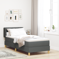 Box Spring krevet s madracem, tamnosivi, 80x200 cm