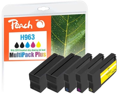 PEACH Tinta 6ZC70AE, kompatibilna, 5 komada, crna/cyan/magenta/žuta