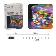 Božićne LED lampice 1000L, IP44, višebojne, 100 m, 8 načina osvjetljenja