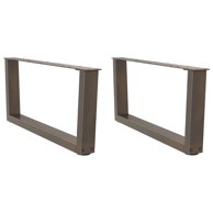 Noge blagovaonskog stola V-oblika 2 kom Prirodni čelik