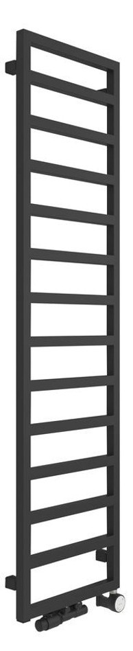 SAPHO Radijator GIANLUCA, 400 x 1590 mm, čelični, kombinirano grijanje, crni mat