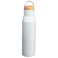 MACMA Termo boca 8389306, metalna, 550 ml, s drvenim poklopcem, bijela