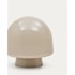 KAVE HOME Stolna lampa sivo-bež sa staklenim sjenilom (visina 20 cm) Reig 