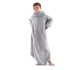 DECOKING Siva dječja deka s rukavima Lazykids