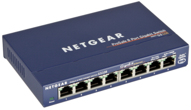 NETGEAR Switch GS 108 GE, 8-Port, Gigabit Ethernet 