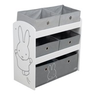 ROBA Organizator za dječje igračke Miffy 63,5x29,5x60 cm, bijeli/sivi