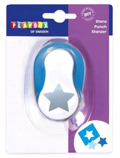 Ukrasni bušač PLAYBOX DIY zvijezda, za papir i pjenasti papir, Ø 2,5 cm