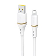 DUDAO Silikonski kabel USB-A – Lightning, 30 W, 1 m, bijeli