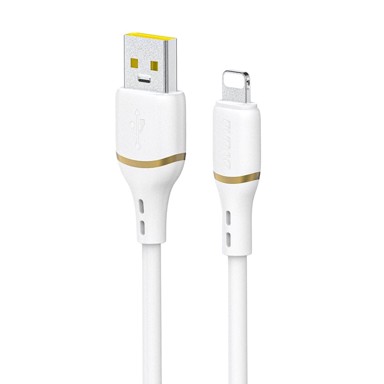 DUDAO Silikonski kabel USB-A – Lightning, 30 W, 1 m, bijeli