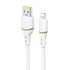 DUDAO Silikonski kabel USB-A – Lightning, 30 W, 1 m, bijeli