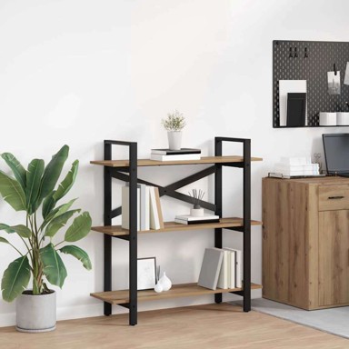 Polica, 100 x 33,5 x 102 cm, konstruirano drvo, umjetnički hrast