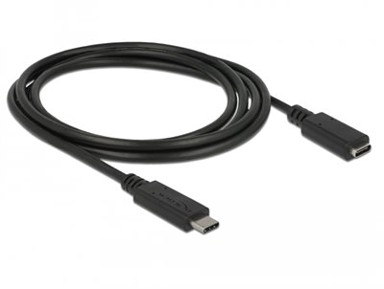 DELOCK Kabel, USB-C 3.1 (M) na USB-C 3.1 (Ž), 1.5m, crni