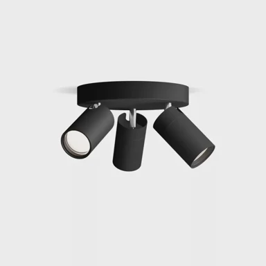 Stropni/zidni reflektor, Idris, 3x5W, IP44, crna