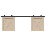 Komplet kliznih vrata ormarića 152 cm ugljični čelik