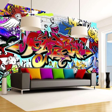 Foto tapeta Street art:red theme 250x175