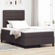 Box spring krevet 120 x 190 cm tkanina, tamnosmeđi