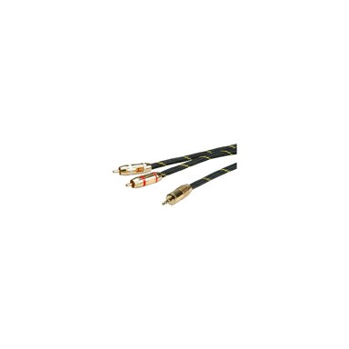 ROLINE Kabel GOLD AUDIO 3.5mm STEREO, 2× Cinch (RCA), M/M, 2.5m