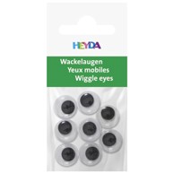 HEYDA Samoljepljive pomične oči, 12 mm, 8 kom, blister