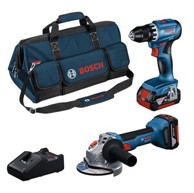BOSCH PROFESSIONAL Set alata GSR bušilica 18V + GWS kutna brusilica 18V + 2x4.0Ah + torba