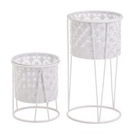 CASA SELECCIÓN Metalni stalci za tegle za cvijeće u setu 2 kom ø 22 cm (visina 40 cm), metal, prirodna