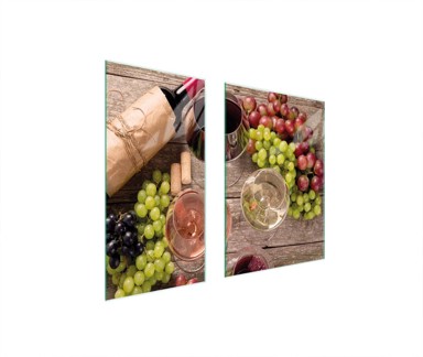 TMK Staklena zaštita za štednjak ili ploču za kuhanje 75x52, vino