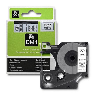 QOLTEC Traka za DYMO D1 53713/53718, 24 mm x 7 m, bijela, crni ispis