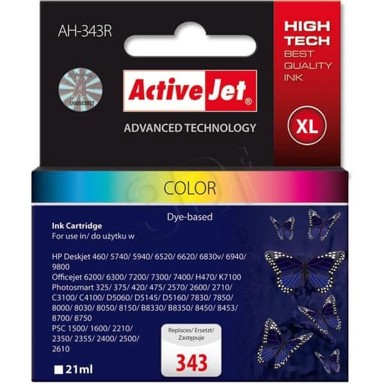 ACTIVEJET Tinta za printer HP C8766EE 343, komplet