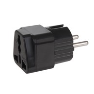 MACLEAN Adapter UK/EU MCE155, crni