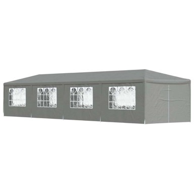 Šator za svadbe / šator za zabave, 1200 x 300 x 255 cm, PE i čelik, svjetlosiva
