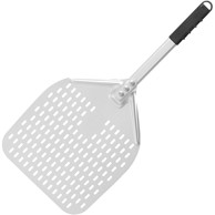 HENDI Lopata za pizzu s kratkom drškom 618073, perforirana, kvadratna, 300 × 660 mm