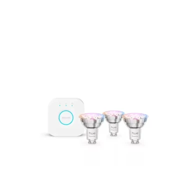 PHILIPS Hue WCA smart žarulje + Hue bridge, GU10, 3x345 lm, 2200–6500 K + RGB