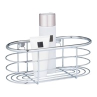 WENKO Polica Trestina za tuš 26x11 cm, srebrna