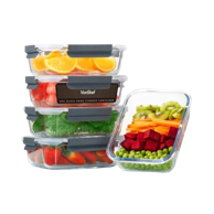 VON SHEF Steklene posude za pohranu hrane, 5 kom