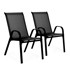 MODERNHOME Set od 2 vrtne stolice, crne