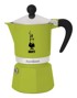 BIALETTI Moka kafetijera Rainbow, aluminij, crna, zelena