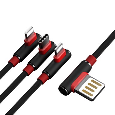 PRODA USB kabel Lightning / USB kabel tip C, kutni, 5 A, 1 m
