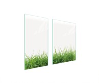 TMK Staklena zaštita za štednjak ili ploču za kuhanje 75x52, bijela