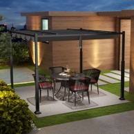 Terasa pergola 3x3 m, siva