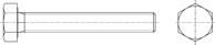 Matični vijak šesterokutni INOX M5x40 DIN 933 A4