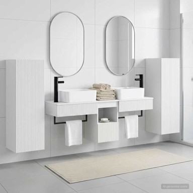 Set kupaonskog namještaja 5 kom 33 x 34,5 x 100 cm, bijeli