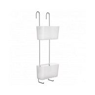 TATAY Viseća dvostruka polica za tuš 20x13x59cm PP inox, Standard Duo