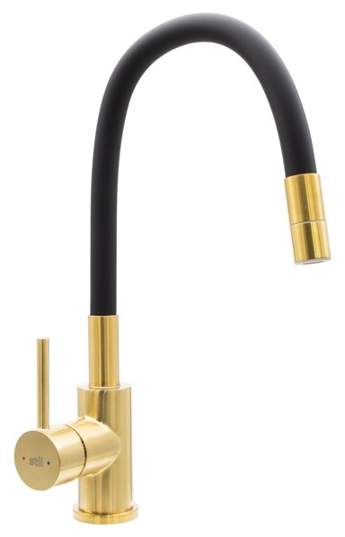 STIL Slavina za sudoper Reya Flex Gold, crno, zlatna