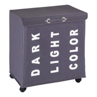 WENKO Siva košara za veš s 3 odjeljka Trivio, 117,6 l