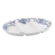 VILLA ALTACHIARA Tanjur za posluživanje Maris, plavo-bijeli, 41 x 29 cm