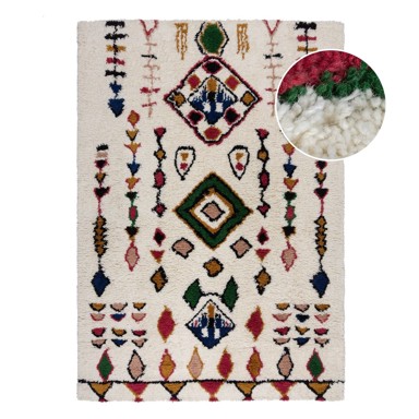 FLAIR RUGS Krem ručno rađen vunen tepih 160x230 cm Moroccan Fes