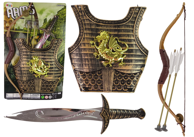 Set kostima samurajski vitez, luk i mač, višebojno