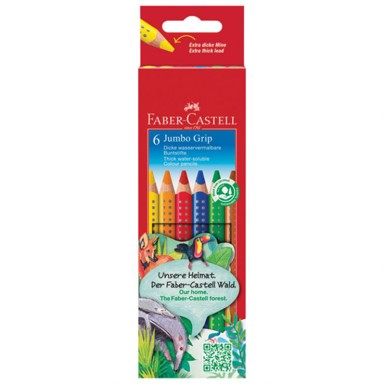 FABER-CASTELL Drvene boje 110906, JUMBO GRIP, 6 boja